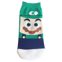 Load image into Gallery viewer, Super Mario Luigi Yoshi Crazy Socks